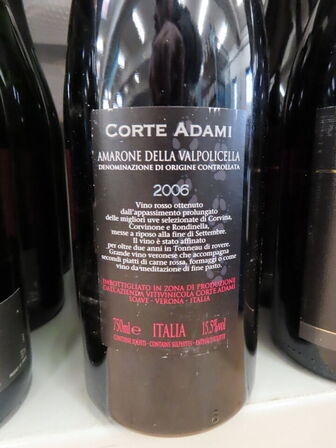 5 fl. rødvin, CORTE ADAMI Amarone Della Valpolicella 2006