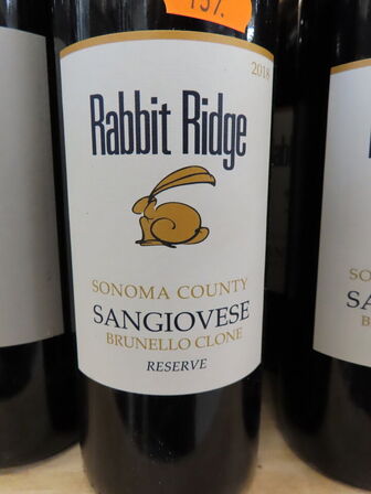 6 fl. rødvin, RABBIT RIDGE Sangiovese Brunello Clone 2018