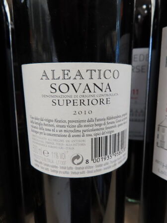 2 fl. rødvin, FATTORIA ALDOBRANDESCA Aleatico Sovana Superiore 2010 (0,375L)