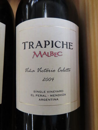 3 fl. rødvin, TRAPICHE Malbec Vina Victorio Coletto 2004