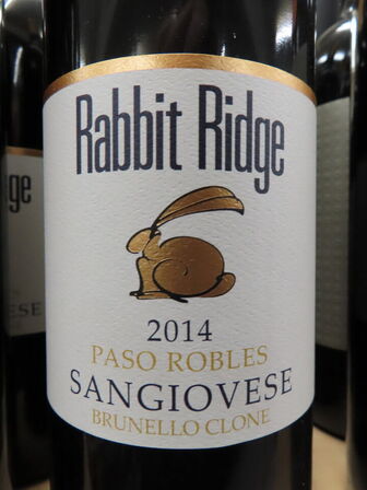 6 fl. rødvin, RABBIT RIDGE Sangiovese Brunello Clone 2014