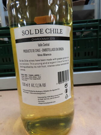 1 fl. hvidvin, SOL DE CHILE Chardonnay 2019 MAGNUM (1,5L)