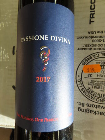 12 fl. rødvin, PASSIONE DIVINA Zin 2017