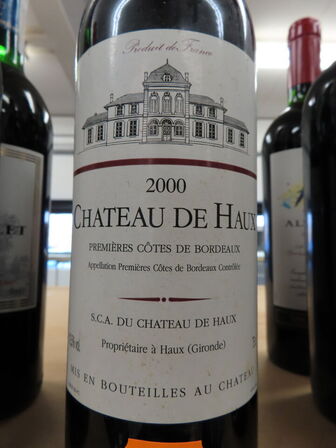 3 fl. rødvin, CHATEAU DE HAUX Preméres Cotes De Bordeaux 2000