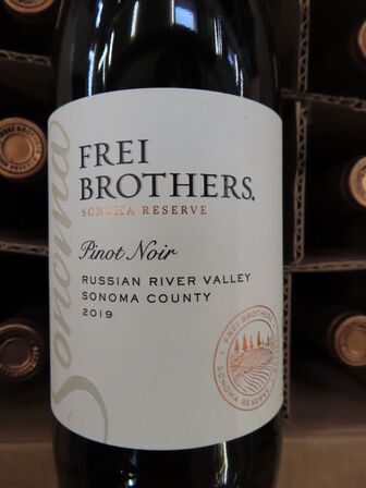 12 fl. rødvin, FREI BROTHERS. Sonoma Reserve Pinot Noir 2019