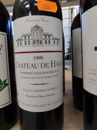 2 fl. rødvin, CHATEAU DE HAUX Preméres Cotes De Bordeaux 1990+1997