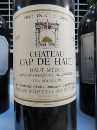 3 fl. rødvin CHATEAU CAP DE HAUX Haut-Medoc Cru Bourgeois 1989