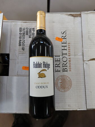 12 fl. rødvin, RABBIT RIDGE Paso Robles Oddux 2019