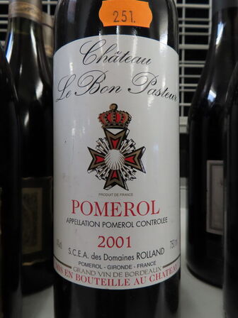 3 fl. rødvin, CHATEAU LE BON PASTEUR Pomerol 2001