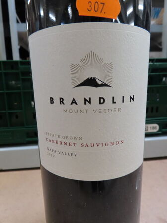 1 fl. rødvin, BRANDLIN Mount Veeder Cabernet Sauvignon 2012 MAGNUM (1,5L)