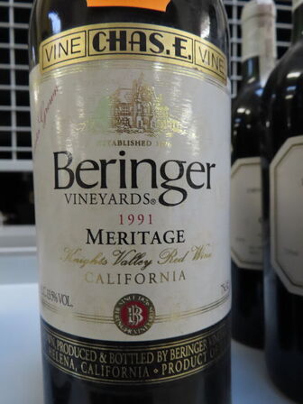 2 fl. rødvin, BERINGER Meritage 1991