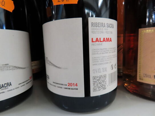 4 fl. rødvin, DOMINIO DO BIBEI Lalama Ribeira Sacra 2014