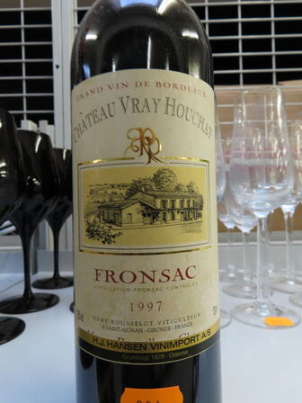 1 fl. rødvin, CHATEAU VRAY HOUCHAT Fronsac 1997