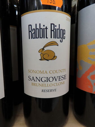 6 fl. rødvin, RABBIT RIDGE Sangiovese Brunello Clone 2018