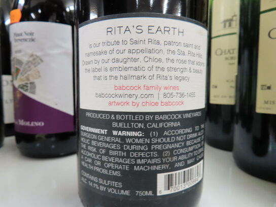 2 fl. BABCOCK Rita´s Earth Pinot noir 2015