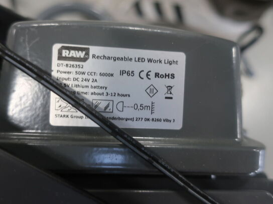 Arbejdslampe LED RAW 50W genopladelig