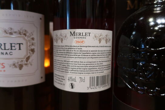 3 fl. Cognac MERLET VSOP