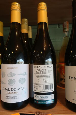 5 fl. Hvidvin CORAL DO MAR Albarino Rias Baixas 2023