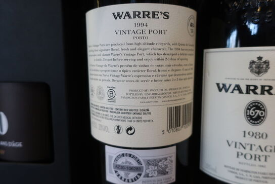 1 fl. Portvin WARRE'S 1994 Vintage Port