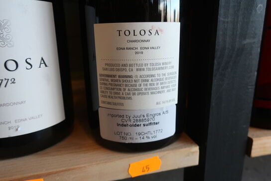 2 fl. Rødvin TOLOSA Chardonnay 2019