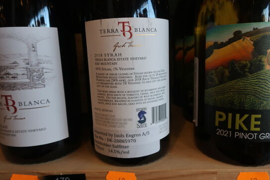 6 fl. Rødvin TERRA BLANCA Syrah 2018