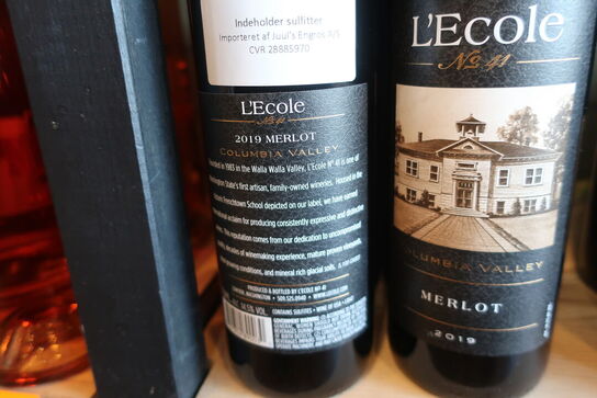 4 fl. Rødvin L'ECOLE Merlot 2019