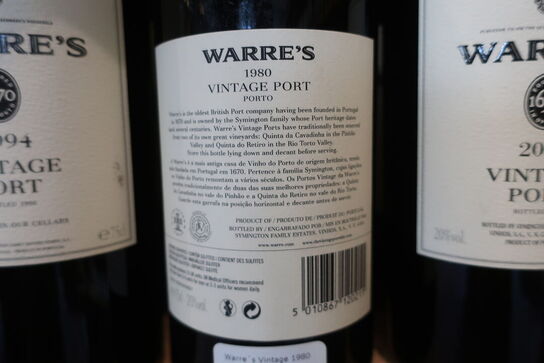 1 fl. Portvin WARRE'S 1980 Vintage Port