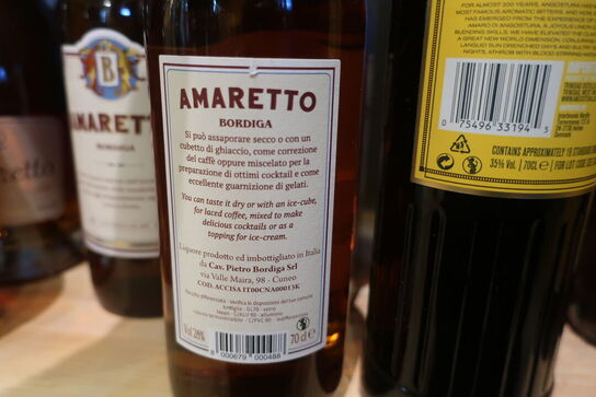 5 fl. Amaretto BORDIGA, AMARO DI Angostura