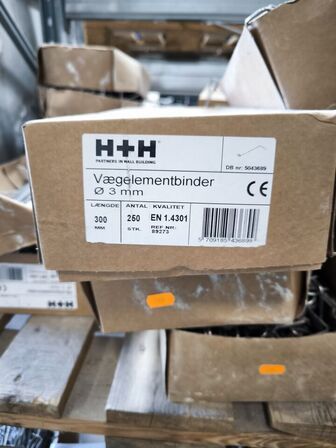 Palle med vægelementbinder H+H
