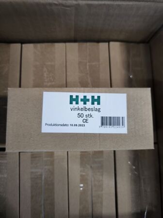 5 stk. kasser med vinkelbeslag H+H