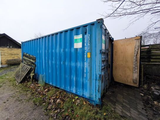 20'  Isoleret container med el. med indhold 