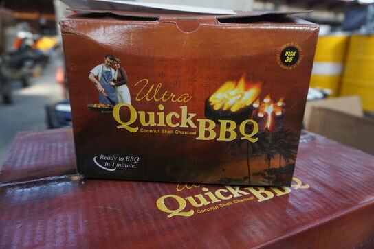 3 kasser med Quick BBQ briketter