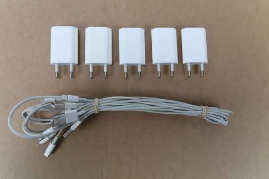 5 x Original Apple 5W USB lader A1400