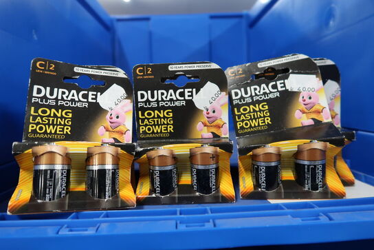 16 stk. Batterier DURACELL Type C