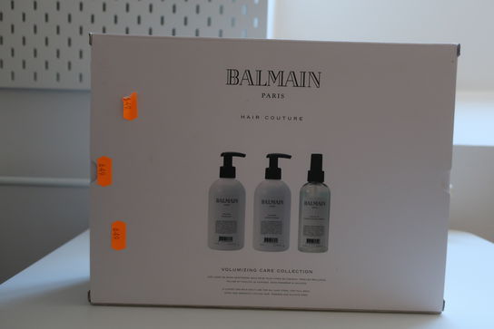 1 stk. hårshampoo, 1 stk. hårbalsam samt 1 stk. balsamspray BALMAIN