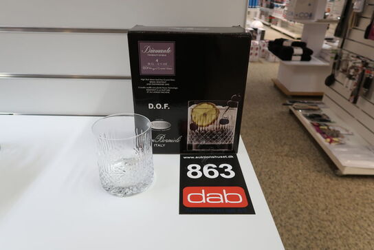 5 stk. Luigi Bormioli Diamante - Vandglas/Whiskyglas 38 cl, 4-pak