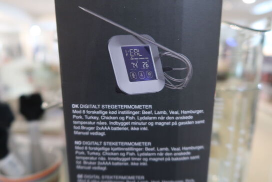 2 stk. Funktion roasting thermometer with timer