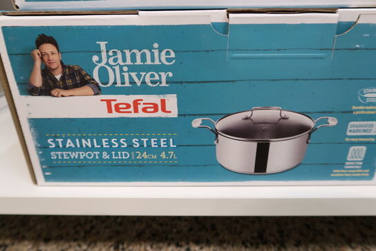 Jamie Oliver Tefal gryder med låg 3 L & 4,7 L