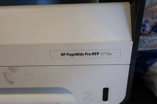 Printer HP PAGEWIDE PRO MFP 477dw med reol samt whiteboard