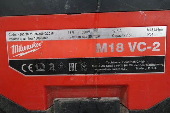 Akku-støvsuger MILWAUKEE M18 VC-2