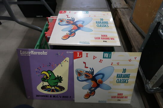 Various laser discs with karaoke