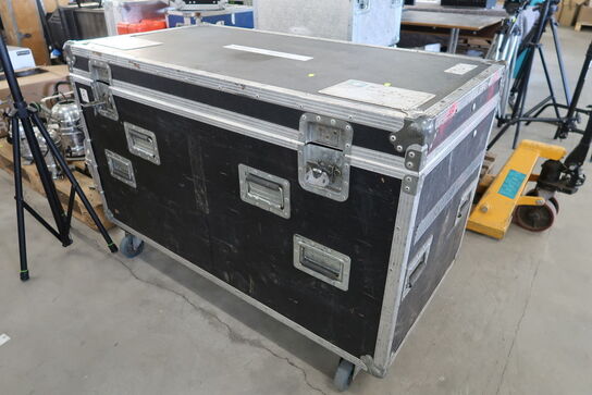 Flight case with various IT equipment