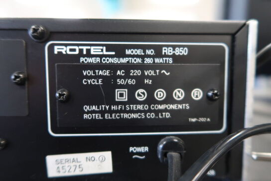 Amplifier ROTEL RB-850