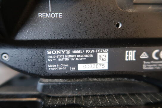 4K Videokamera SONY PXW-FS7M2 Inkl. 3 objektiver