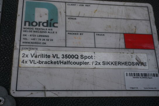 1 stk. Varilite VL3500Q inkl. flightcase