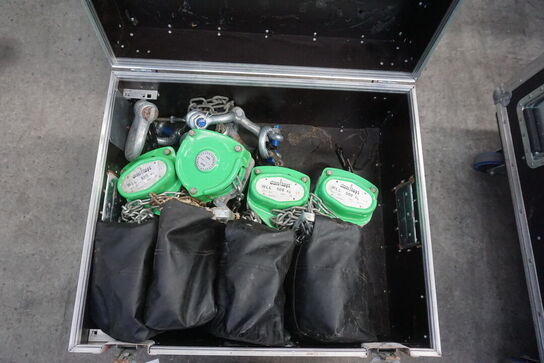 4 stk. 500kg håndtaljer inkl. flightcase