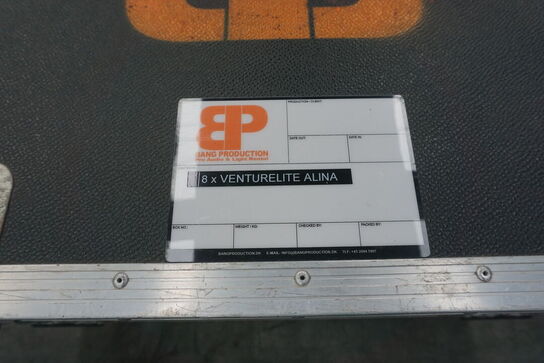 8 stk. Venturelite Alina + 1 stk. spare inkl. flightcase