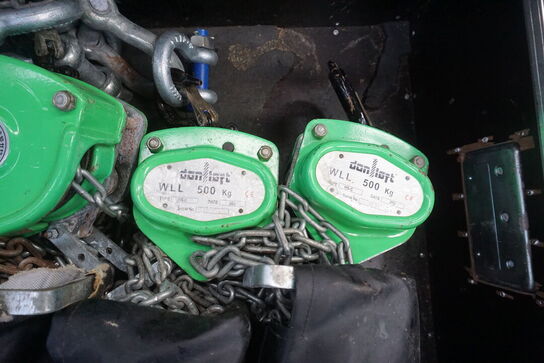 4 stk. 500kg håndtaljer inkl. flightcase