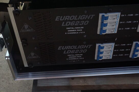 2 stk. 6ch LD6230 Dimmer inkl. 4U rack