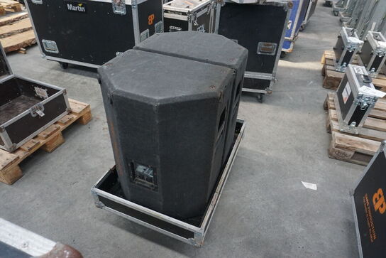 2 stk. DAS Audio ST-15 højttalere inkl. flightcase
